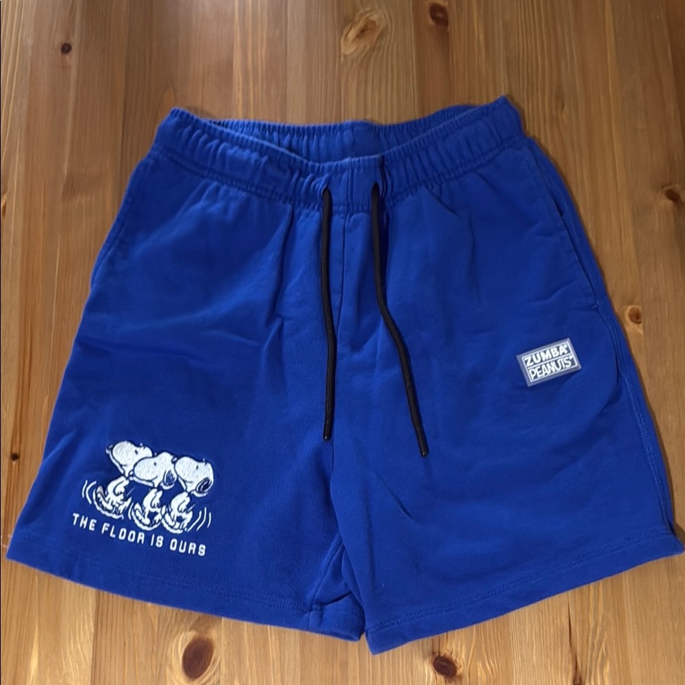 Zumba X Peanuts Blue Graphic Shorts